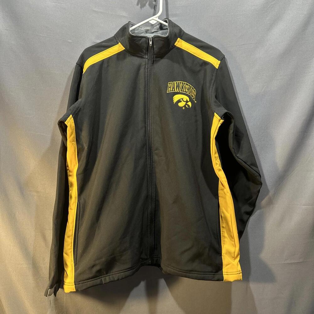 Russell Athletic Iowa Hawkeyes full-zip jacket in black and gold S M #176